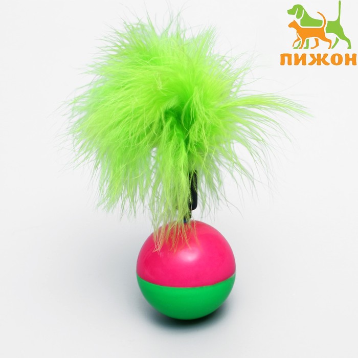 

Игрушка-неваляшка для кошек с пухом, микс цветов