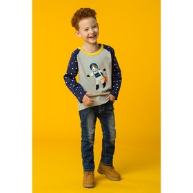 

Джемпер для мальчика MINAKU "В космосе", рост 80-86 см, цвет серый/синий