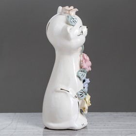

Копилка "Кошка Алиса", белая, цветная лепка, керамика, 15 см, микс