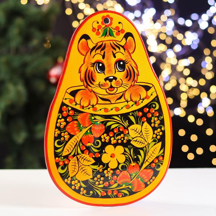 Доска разделочная «Сердце», хохлома, микс