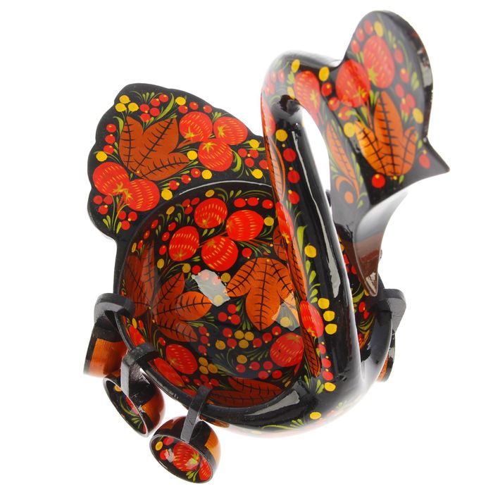 Ковш «Лебедь», 6 черпаков, хохлома