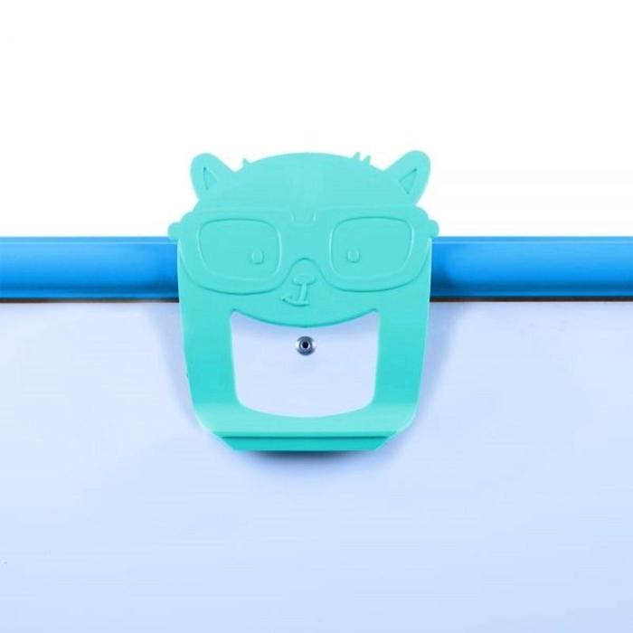 Мольберт двухсторонний растущий, со счётами, с большим пеналом, магнитными буквами, цифрами и мозаикой, цвет голубой