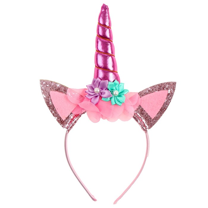 Карнавальный ободок «Единорог», цвет розовый карнавальный ободок единорог цвет розовый