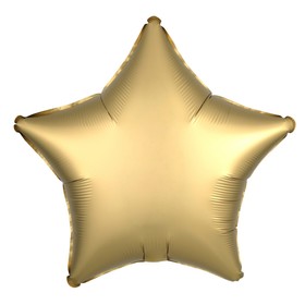 Шар фольгированный 10' 'Звезда' с клапаном, матовый, цвет золотой Ош