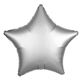 Шар фольгированный 10' «Звезда» с клапаном, цвет серебряный Ош