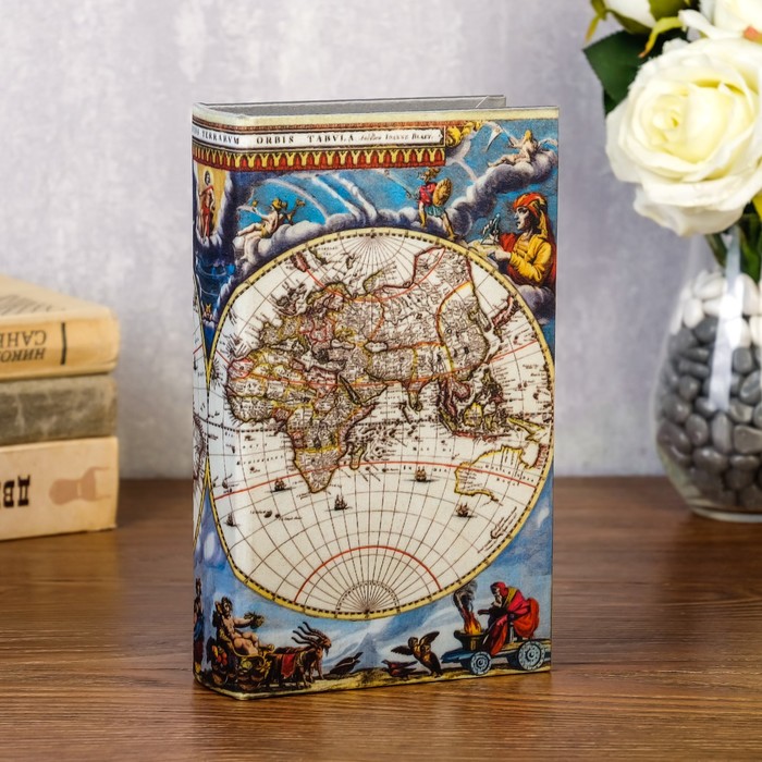 Сейф-книга "Карта путешественника" обтянута шёлком