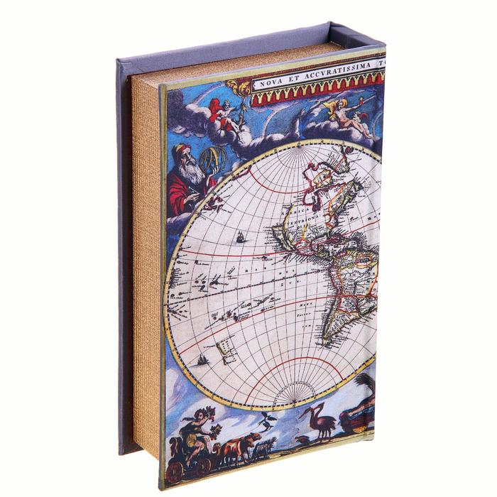 Сейф-книга "Карта путешественника" обтянута шёлком