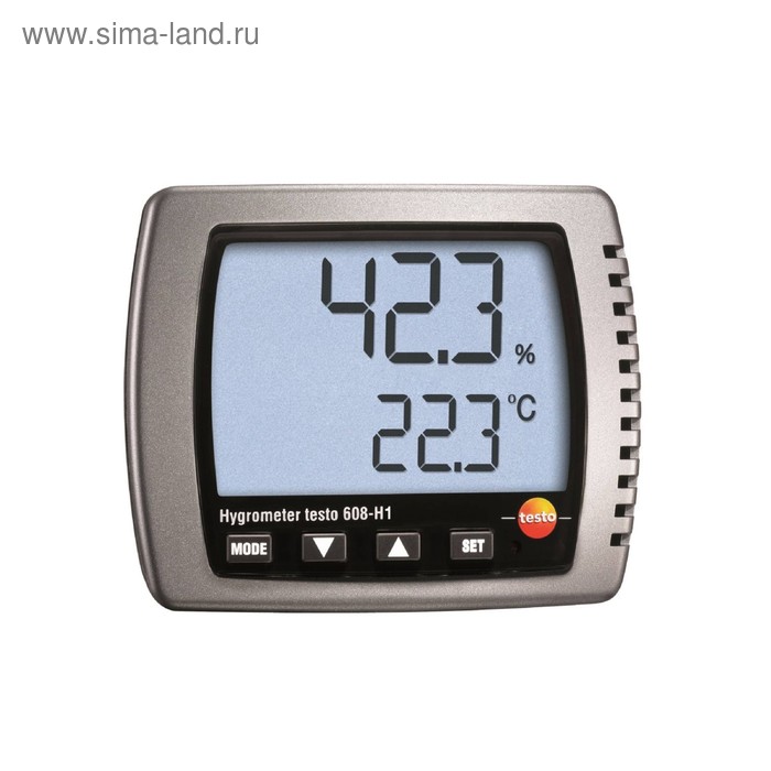 Термогигрометр Testo 608-Н1, от 0 до +50 °С, ±0.5 °C, 10-95 % ОВ, с расчетом точки росы