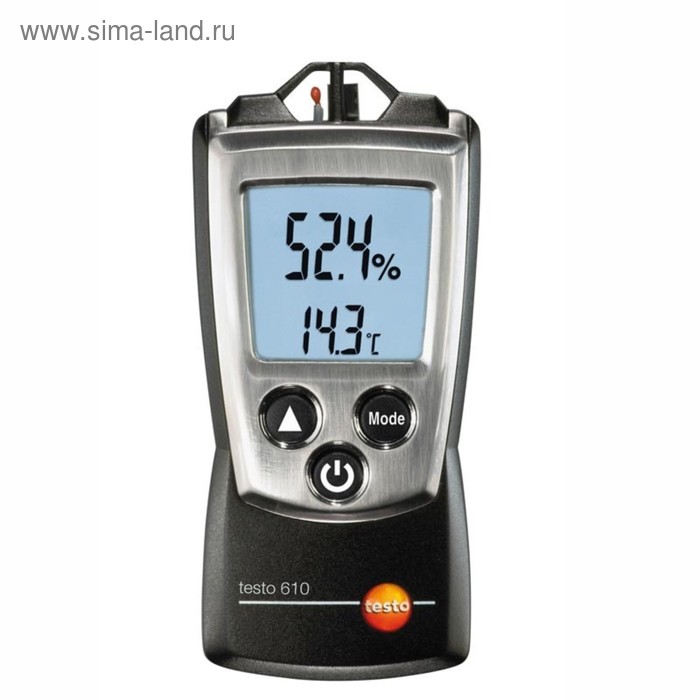 Термогигрометр Testo 610, от -10 до +50 °С, ±0.5 °C, 0-100 % ОВ, ±2.5 % ОВ, IP20, 2хААА