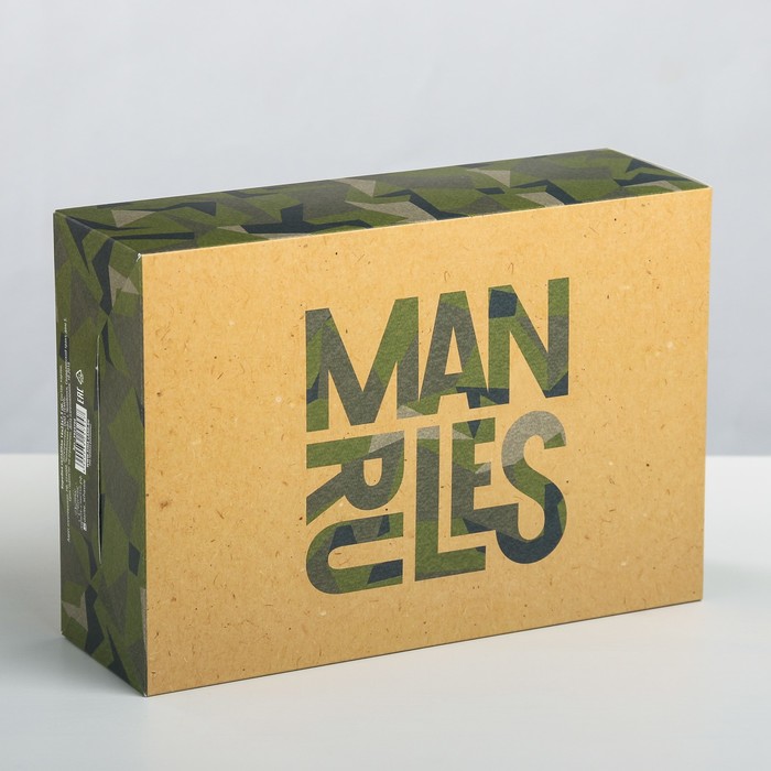 Складная коробка «Man rules», 16 × 23 × 7,5 см