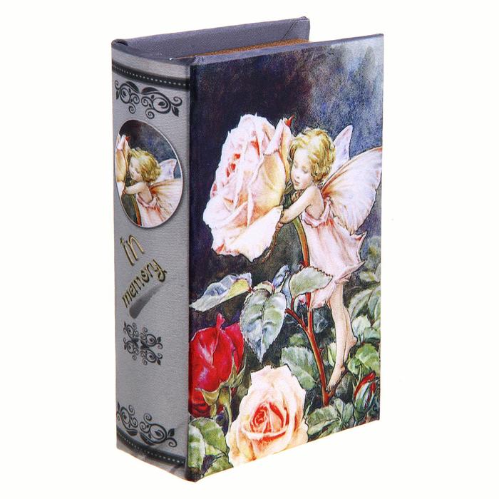 Шкатулка-книга "Голландские розы" обтянута шёлком