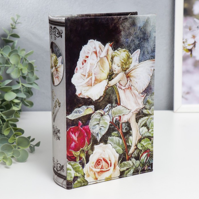 фото Сейф-книга "голландские розы" обтянута шёлком 21х13х5 см