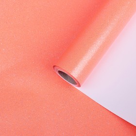 Бумага упаковочная, 'Звездная пыль', с блёстками, неоновый красный, 0,7 x 5 м Ош