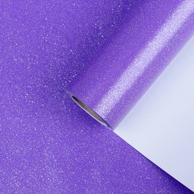 Бумага упаковочная, 'Звездная пыль', с блёстками, неоновый пурпурный, 0,7 x 5 м Ош