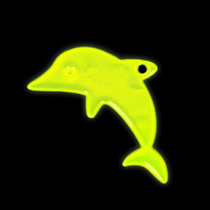 Светоотражающий элемент «Дельфин», 7 × 5,2 см, цвет МИКС