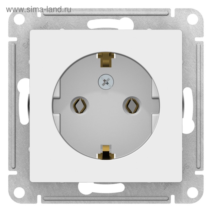 

Розетка SE ATLASDESIGN, 16 А, с з/к, механизм, белый