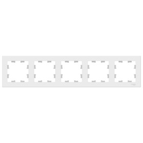 

Рамка SE AtlasDesign, 5 постов, универсальная, белая, ATN000105