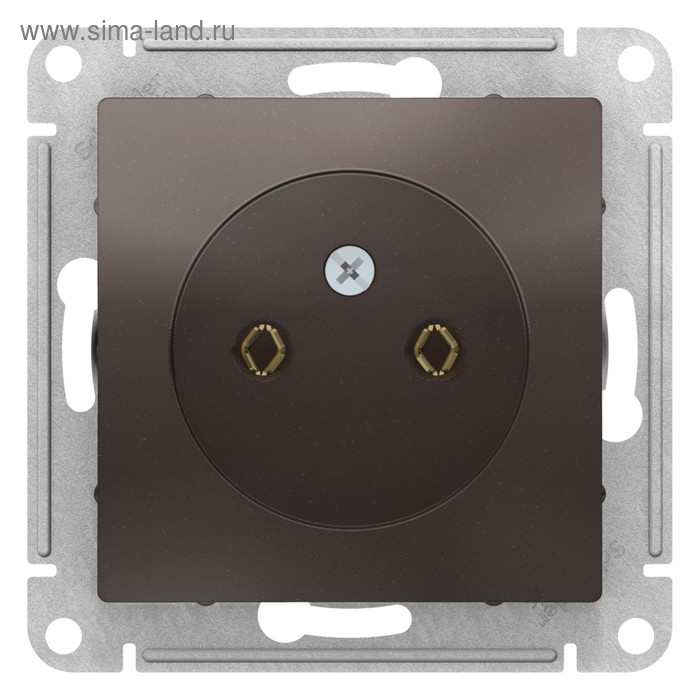 

Розетка SE ATLASDESIGN, 16 А,без з/к, механизм, цвет мокко