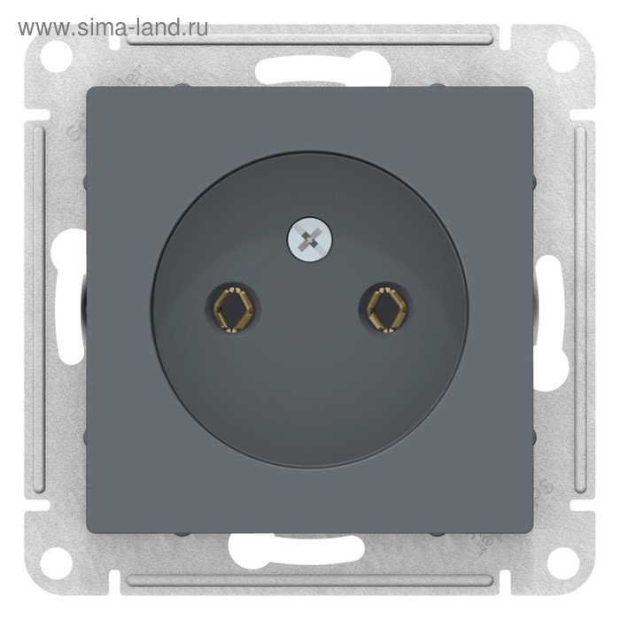 

Розетка SE ATLASDESIGN, 16 А, без з/к, механизм, цвет грифель