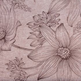 

Комплект портьер для кухни Ромашки 135х180 см 2шт кофе с молоком блэкаут, 100% п/э