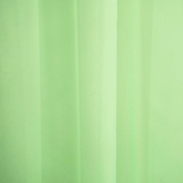 Тюль вуаль однотонная 145х260 см, светло-зелёный, 100% п/э