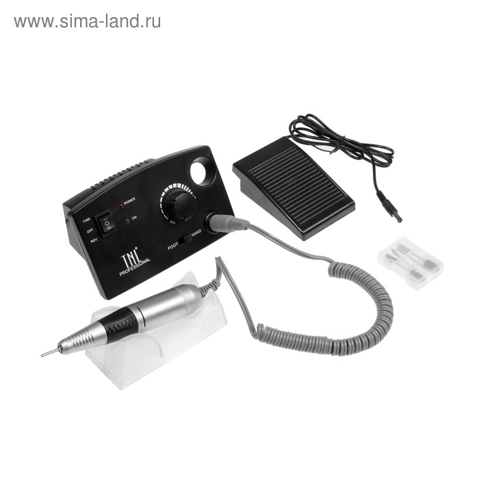 tnl аппарат для маникюра и педикюра mp 68 2 Аппарат для маникюра и педикюра TNL MP-68-2, 4 фрезы, 35 000 об/мин, 25 Вт, чёрный
