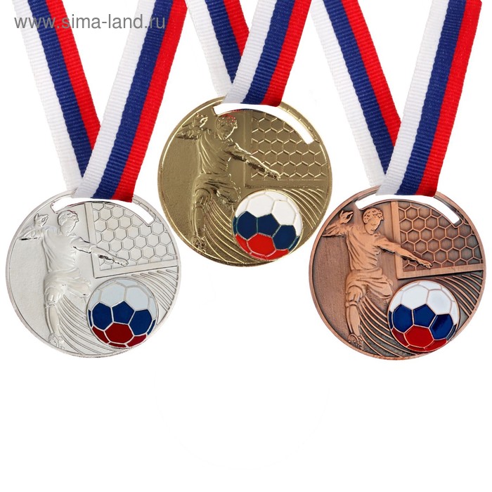 Медаль тематическая «Футбол», серебро, d=5 см медаль тематическая футбол бронза d 5 см