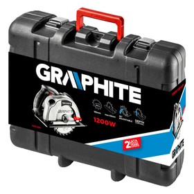 

Пила дисковая GRAPHITE 58G488, 1200 Вт, 5000 об/мин, диск d=185х20 мм, 3 м, пропил 65 мм