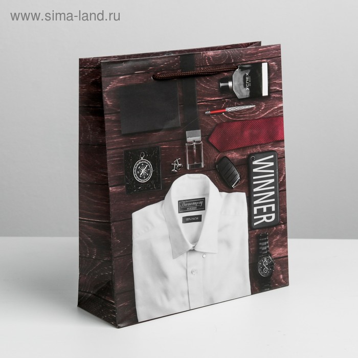 

Пакет ламинированный вертикальный «Мужчина с обложки», ML 23 × 27 × 8 см