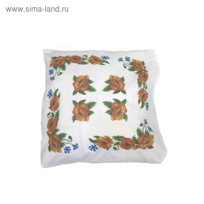 набор для вышивки крестом наволочки на подушку Набор для вышивки крестом наволочки на подушку «Маки»
