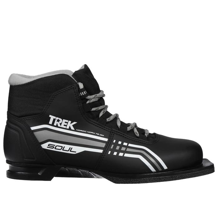 фото Ботинки лыжные trek soul nn75 ик, цвет чёрный, лого серый, размер 42