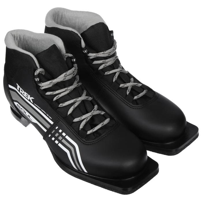 

Ботинки лыжные TREK Soul, NN75, искусственная кожа, цвет чёрный/серый, лого белый, размер 35