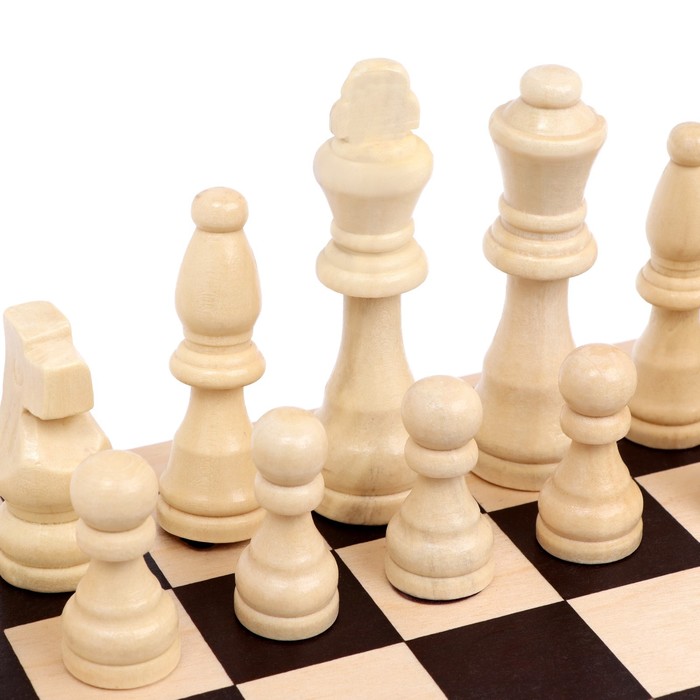 фото Шахматы деревянные обиходные 29 х 29 см, король h-9 см, пешка h-4 см