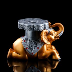 

Статуэтка-подставка напольная "Слон", золото, серебро, 22 см