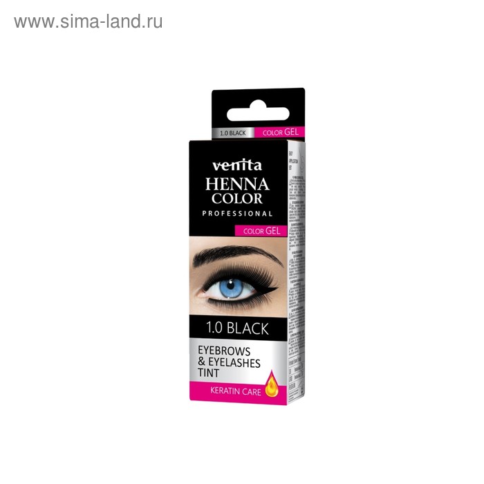 Краска для бровей и ресниц Venita Henna Color Gel черная