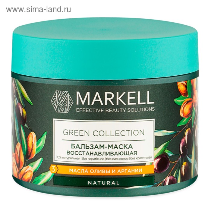 Бальзам-маска Markell Green Сollection «Восстановление», с маслом оливы и аргании, 300 мл