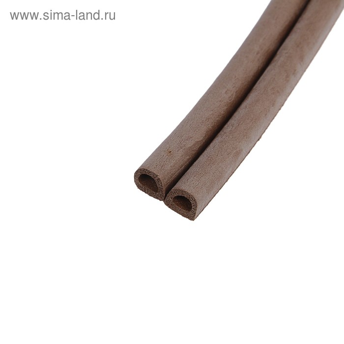 фото Уплотнитель резиновый тундра, профиль d, размер 9х8 мм, коричневый, в катушке 100 м