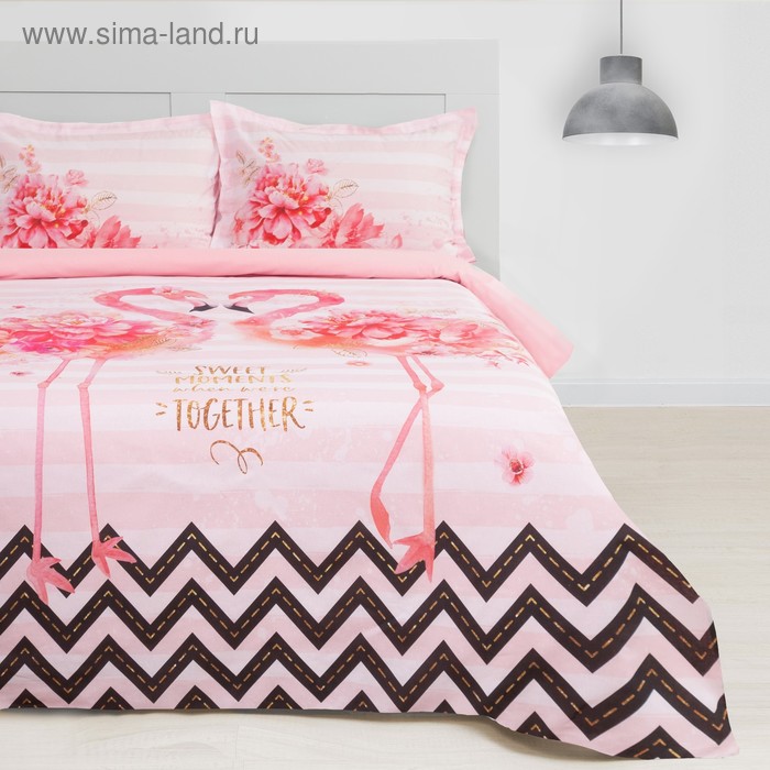

Постельное белье "Этель" евро Flamingo 200*217 см, 240*220 см, 50*70+3 см - 2 шт