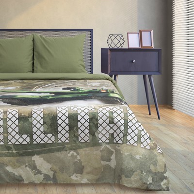 Постельное бельё Этель Military, 2-сп., 175 × 215 см, 200 × 220 см, 70 × 70 см (2 шт.) - Фото 1