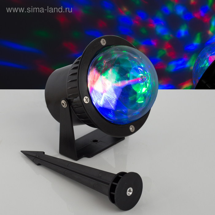 Световой прибор «Хрустальный шар», IP65, свечение RGB, 12 В световой прибор хрустальный шар 5 см поворотное крепление пульт ду свечение rgb 220 в