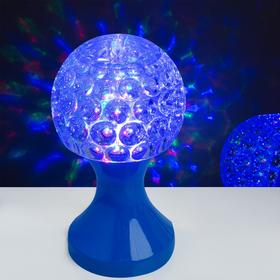 Световой прибор хрустальный шар 'Кубок', диаметр 10 см, 220 В, СИНИЙ Ош