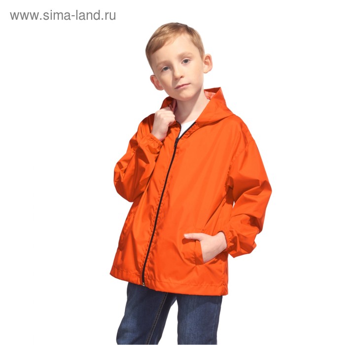 фото Ветровка детская, рост 140 см, цвет оранжевый stan