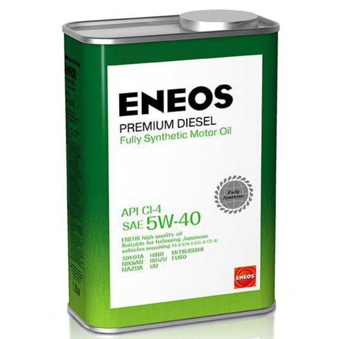 Масло моторное ENEOS Premium Diesel CI-4 5W-40, синтетическое, 1 л масло моторное totachi premium diesel cj 4 sn 5w 40 синтетическое 1 л
