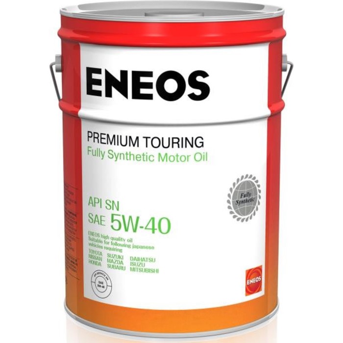 Масло моторное ENEOS Premium Touring 5W-40, синтетическое, 20 л масло моторное eneos premium diesel ci 4 5w 40 200л