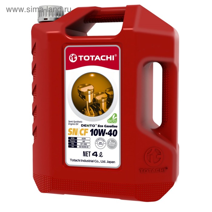 фото Масло моторное totachi eco gasoline semi-synthetic sn/cf 10w-40, 4 л