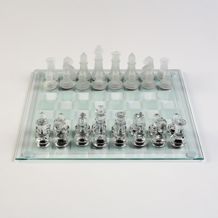 Шахматы "Минель", стеклянные, 24 х 24 см