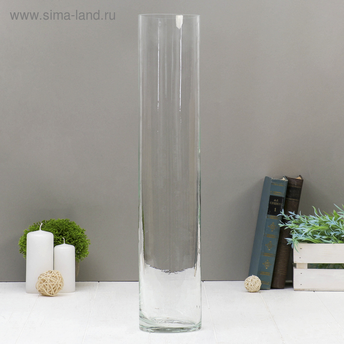 Стеклянные вазы Ваза Армандс-4 цилиндр 10х50 см (толщина стекла 4мм)