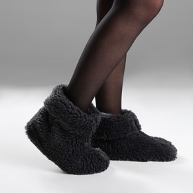 Чуни из овчины, размер 38, темные