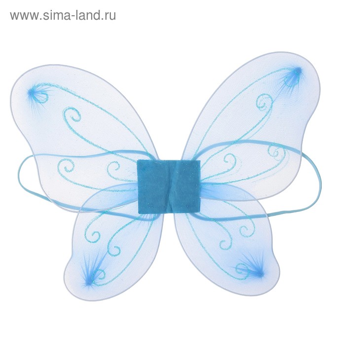 фото Карнавальные крылья «фея», для детей, цвет голубой