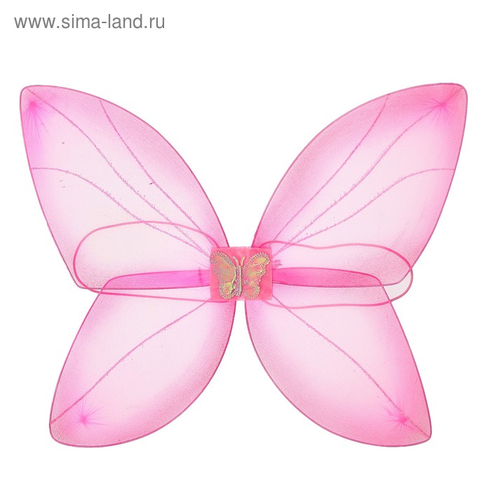 фото Карнавальные крылья «бабочка», для детей, цвет розовый